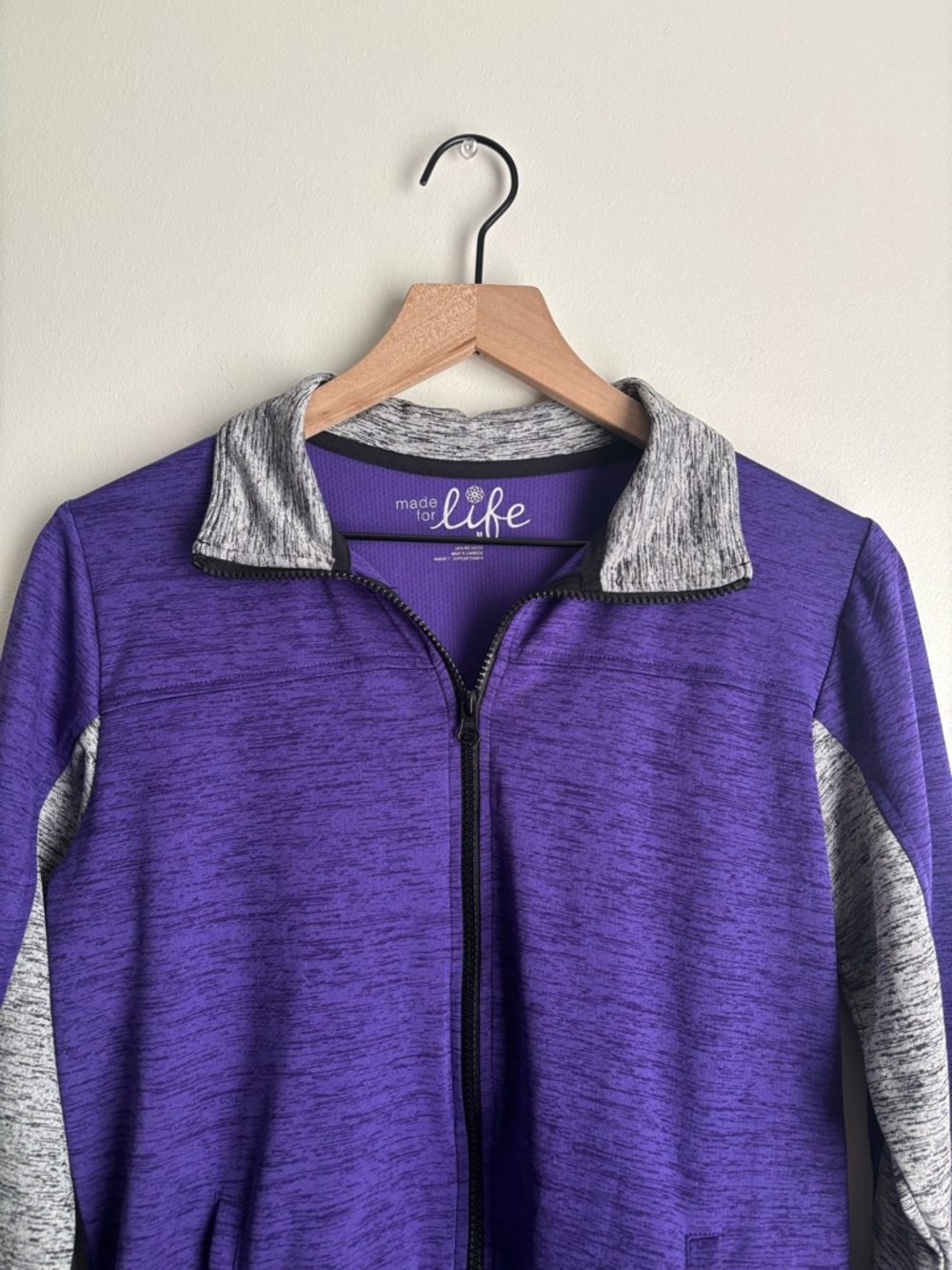 Made For Life Purple Quick-Dri Zip Up Athletic Jacket Women’s Medium Activewear - Picture 2 of 14